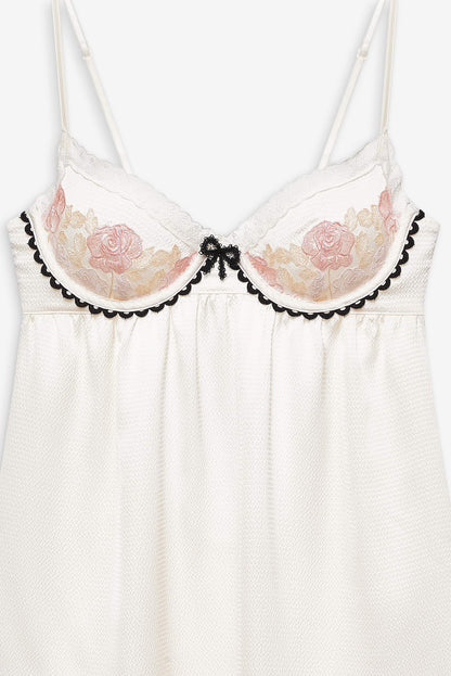 Evie Floral Slip Dress Cream - For Love & Lemons