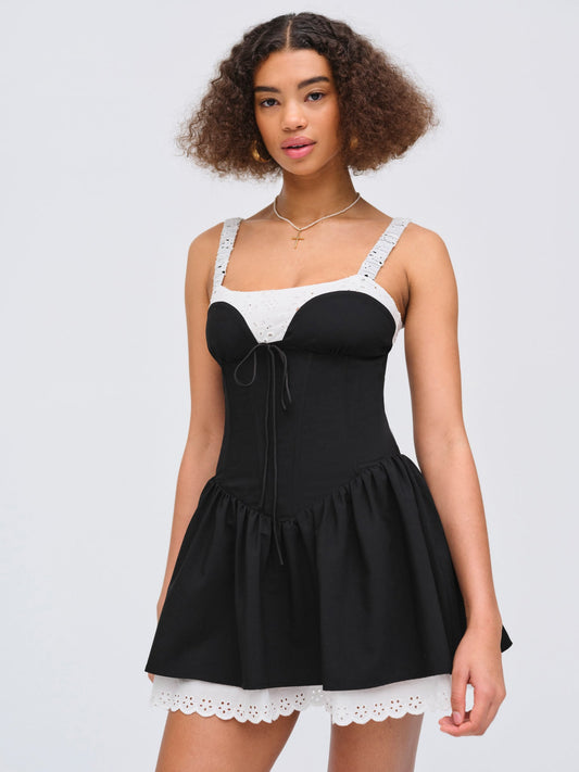Minette Mini Dress Black - For Love & Lemons