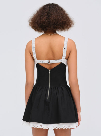 Minette Mini Dress Black - For Love & Lemons