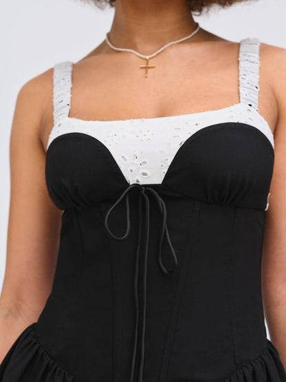 Minette Mini Dress Black - For Love & Lemons