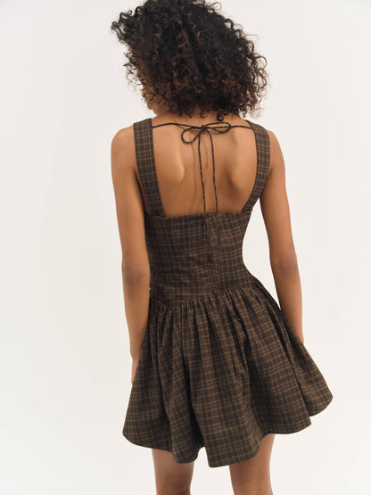 Ginny Mini Dress Brown - For Love & Lemons