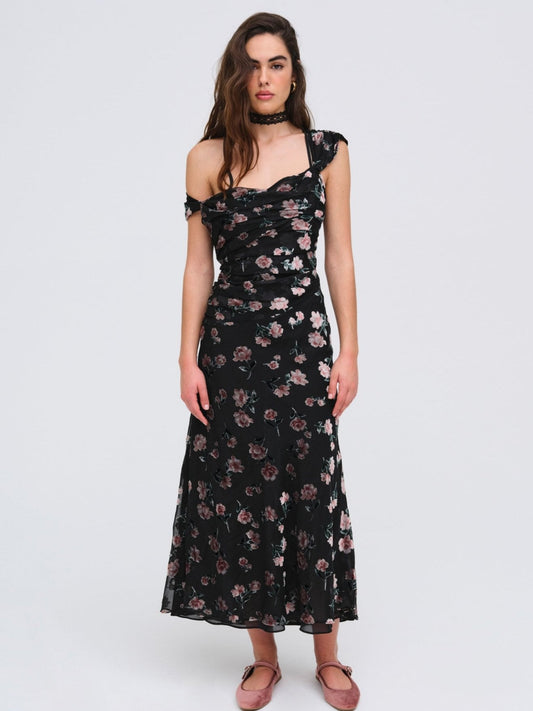 Aigrette Maxi Dress Black - For Love & Lemons