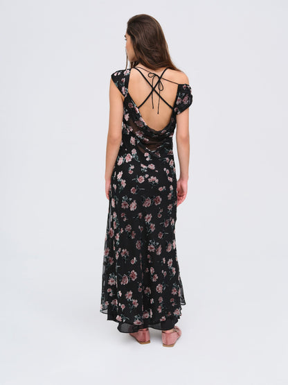 Aigrette Maxi Dress Black - For Love & Lemons
