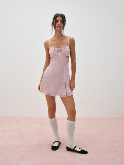 Blissful Blooms Slip Dress Pink - For Love & Lemons