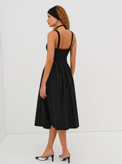 Billie Pointelle Midi Dress Black - For Love & Lemons
