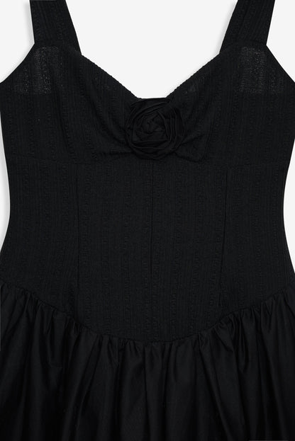 Billie Pointelle Midi Dress Black - For Love & Lemons