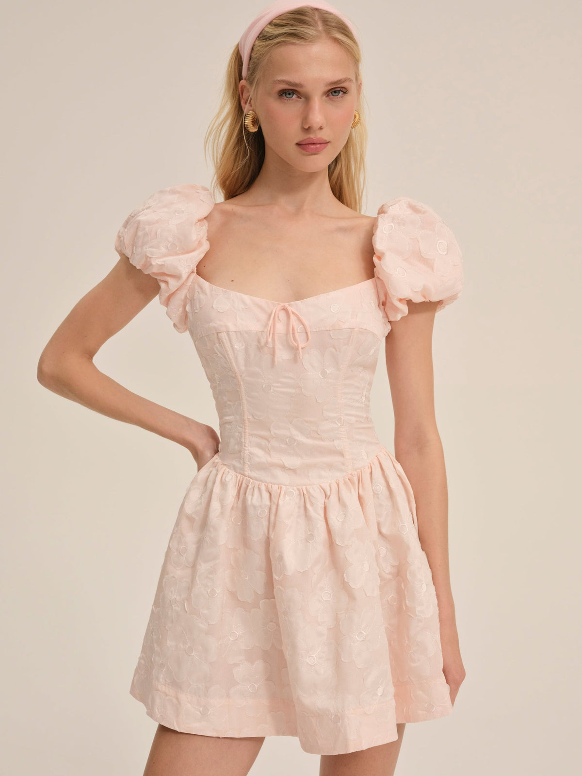 Florence Mini Dress Peach - For Love & Lemons