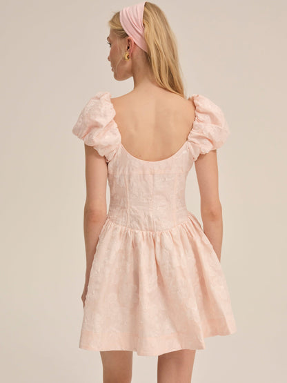 Florence Mini Dress Peach - For Love & Lemons