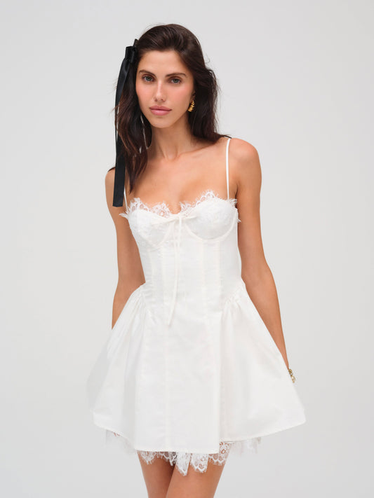Shae Mini Dress White - For Love & Lemons
