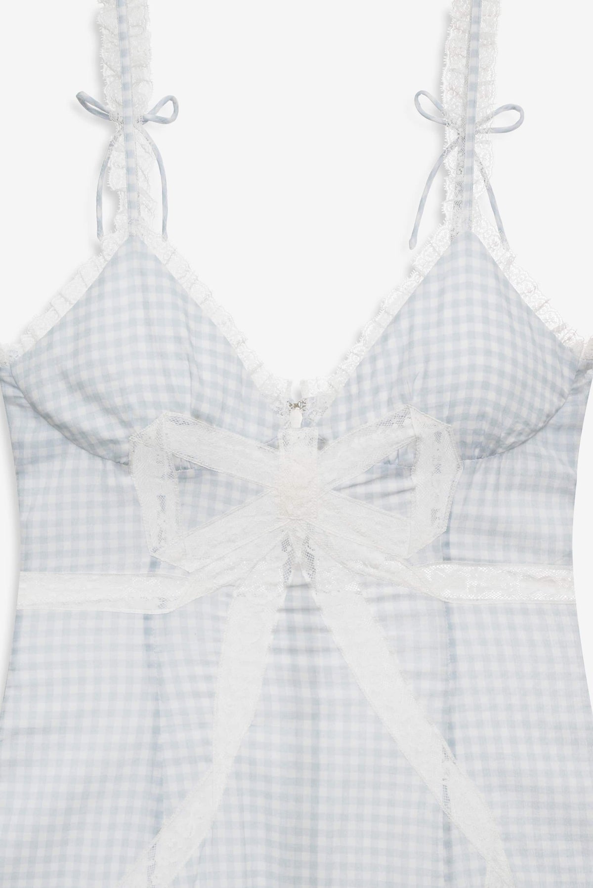 Bluebell Gingham Midi Dress Blue - For Love & Lemons