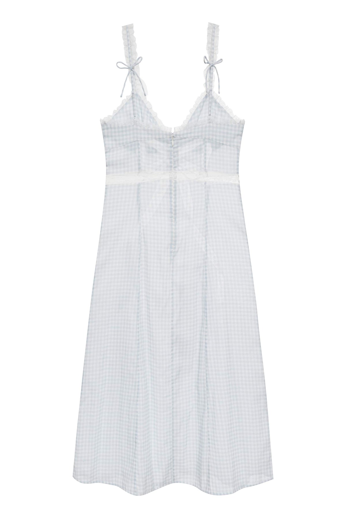 Bluebell Gingham Midi Dress Blue - For Love & Lemons