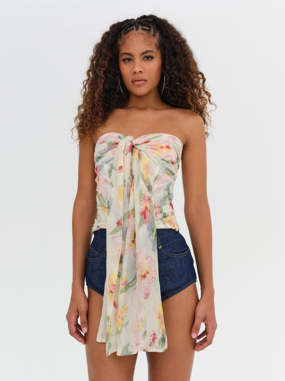 Abby Strapless Top Multi - For Love & Lemons