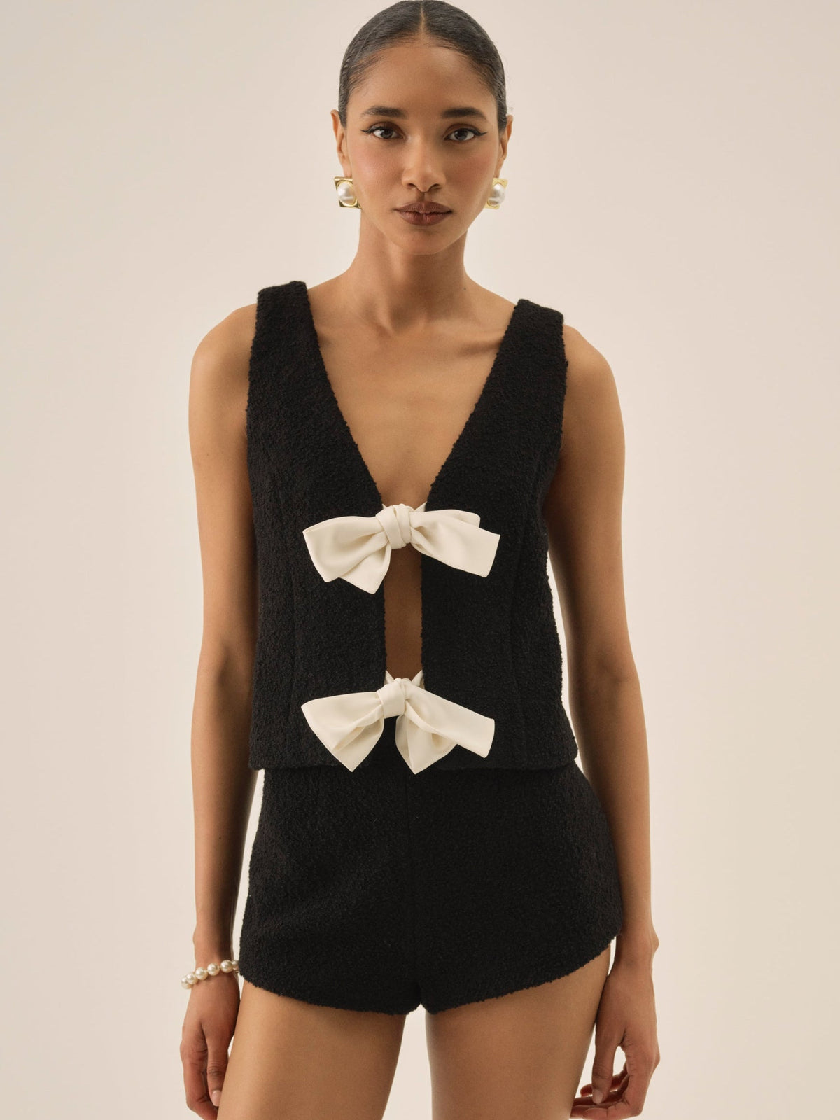 Bonnie Boucle Top Black - For Love & Lemons