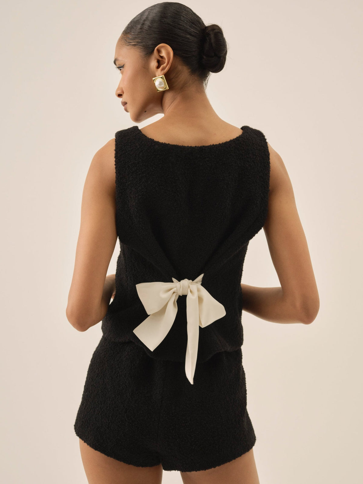 Bonnie Boucle Top Black - For Love & Lemons