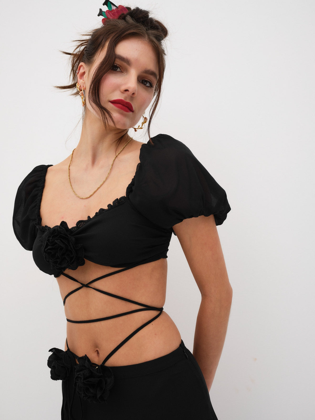 Adella Top Black - For Love & Lemons