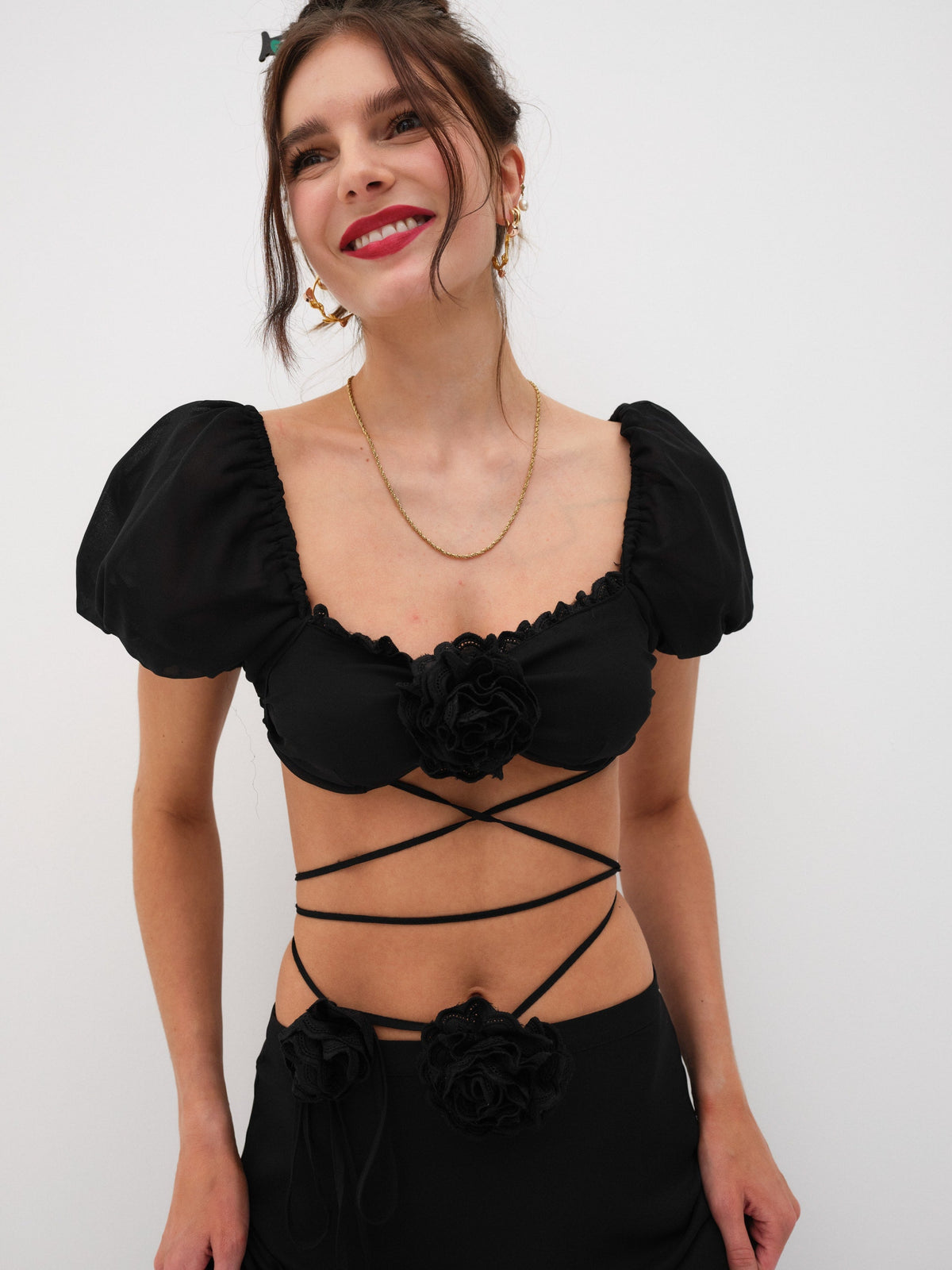 Adella Top Black - For Love & Lemons