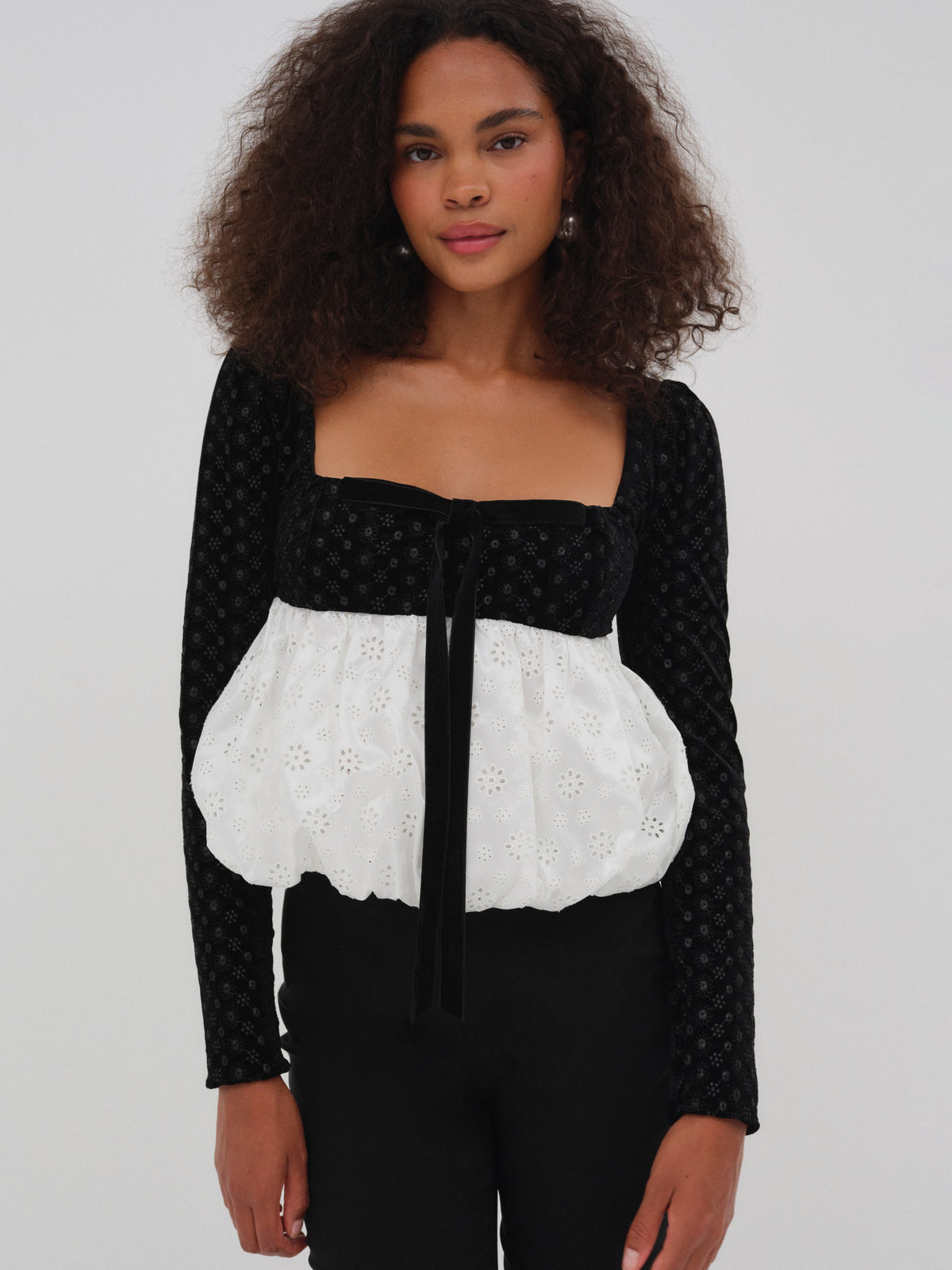 Elisa Bubble Top White - For Love & Lemons