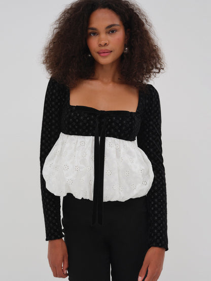 Elisa Bubble Top White - For Love & Lemons