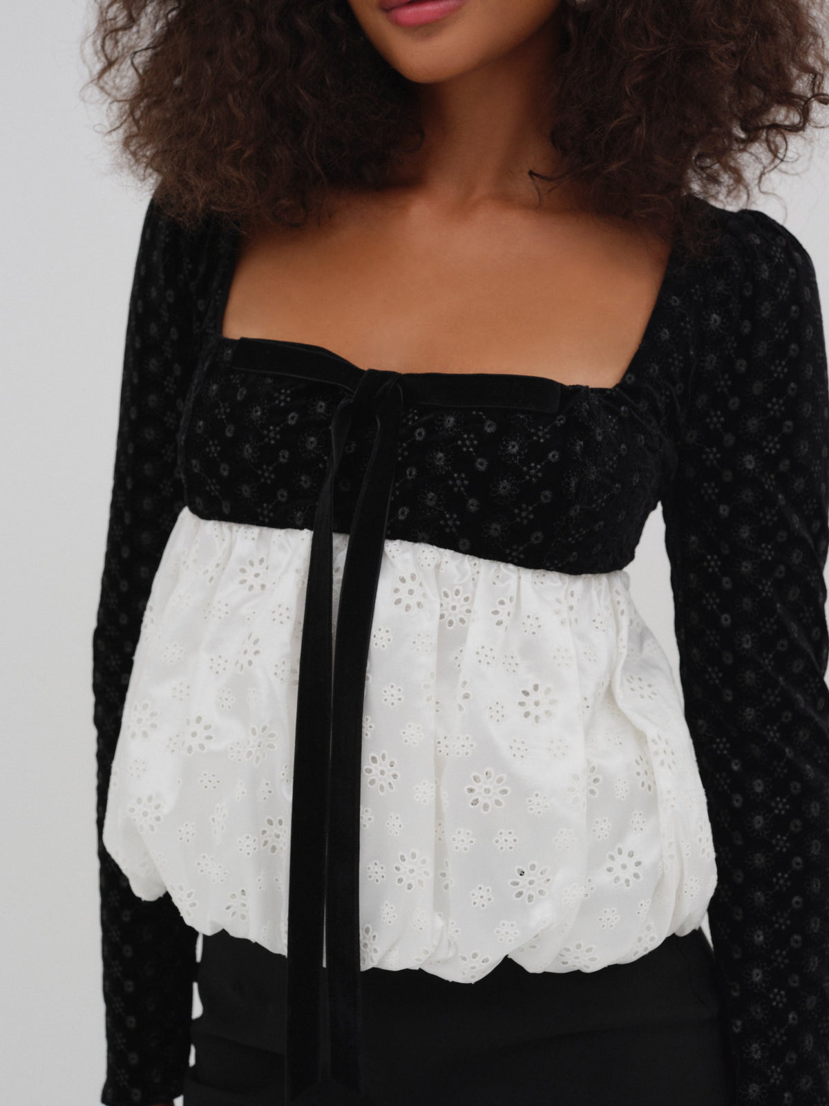 Elisa Bubble Top White - For Love & Lemons