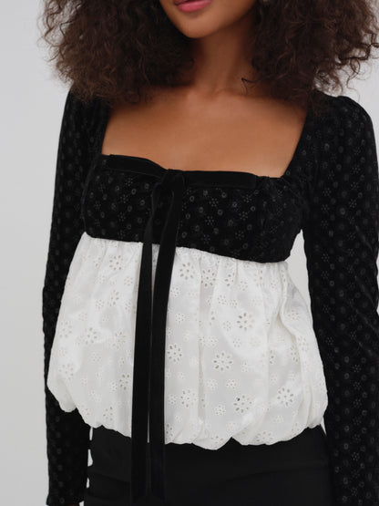 Elisa Bubble Top White - For Love & Lemons