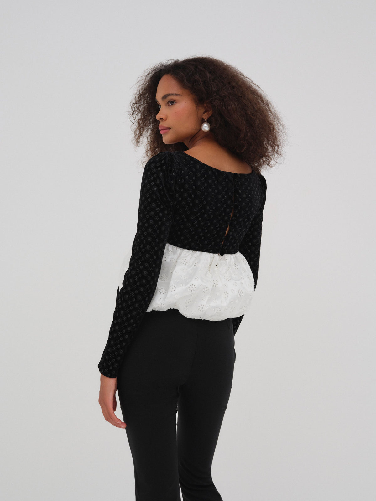 Elisa Bubble Top White - For Love & Lemons