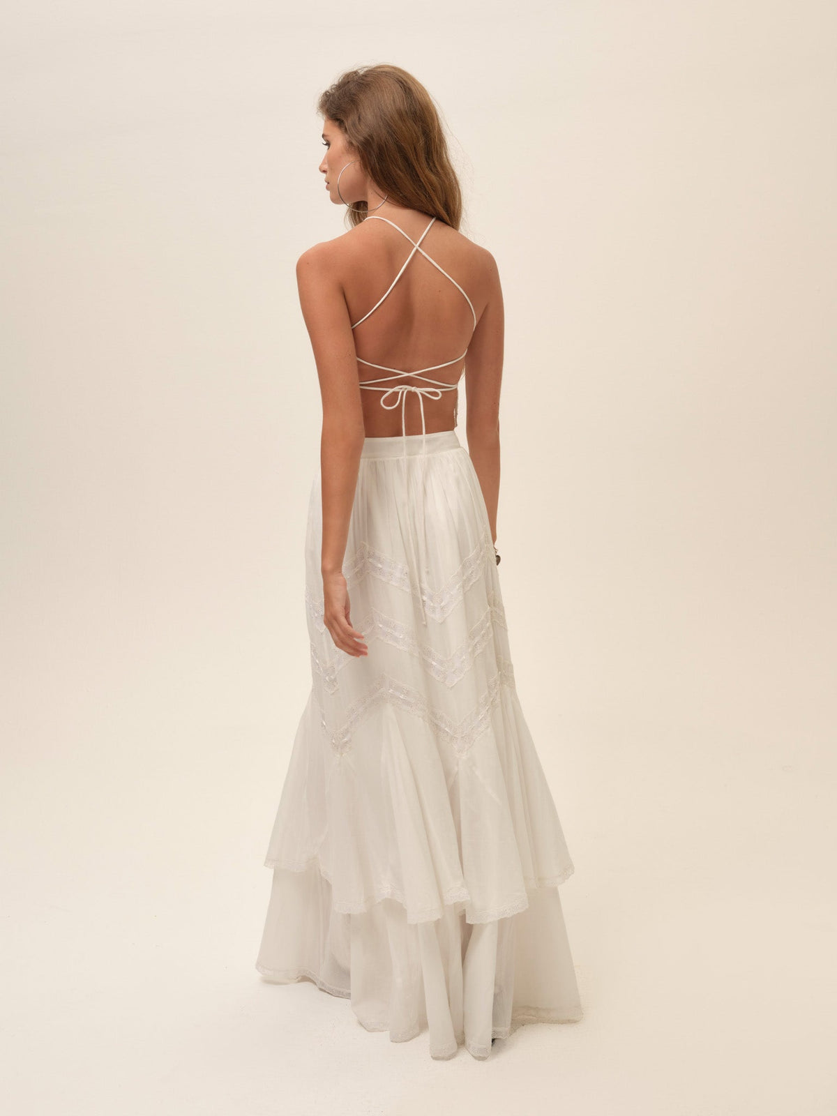 Lou Scarf Top White - For Love & Lemons