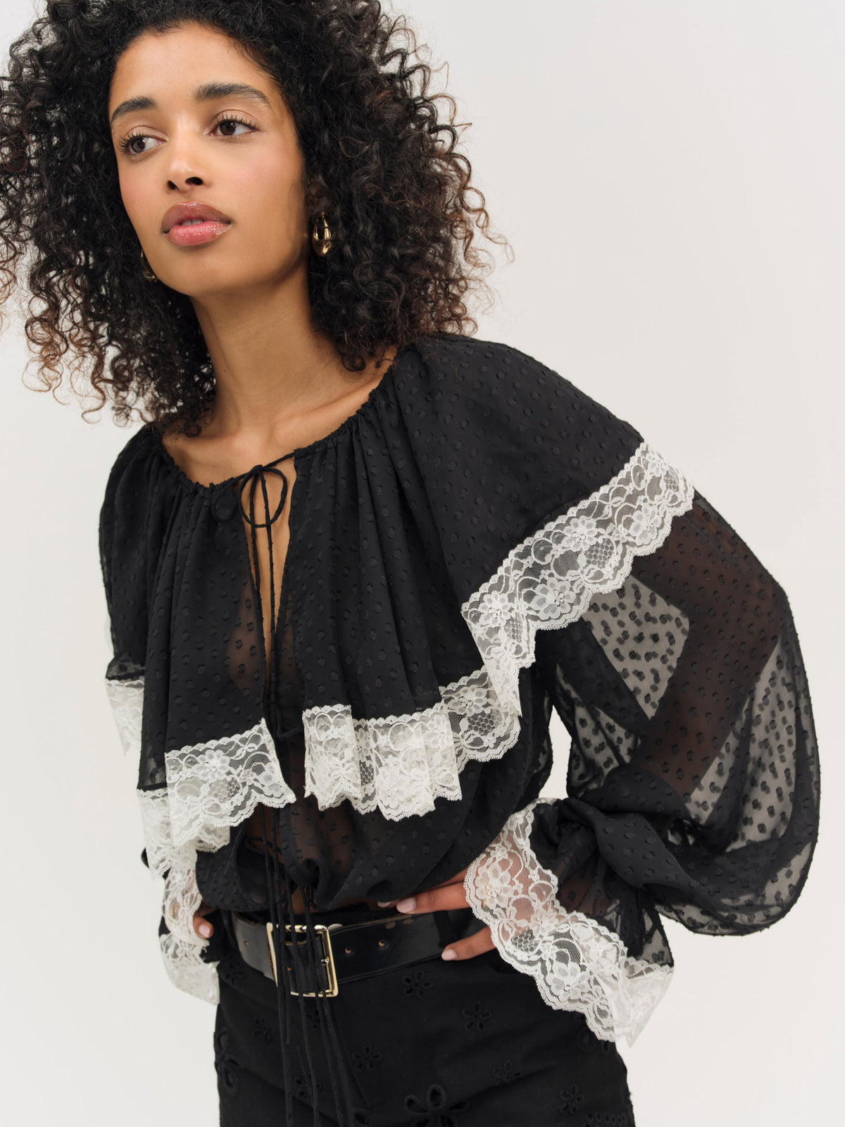 June Top Black - For Love & Lemons