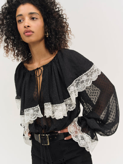 June Top Black - For Love & Lemons