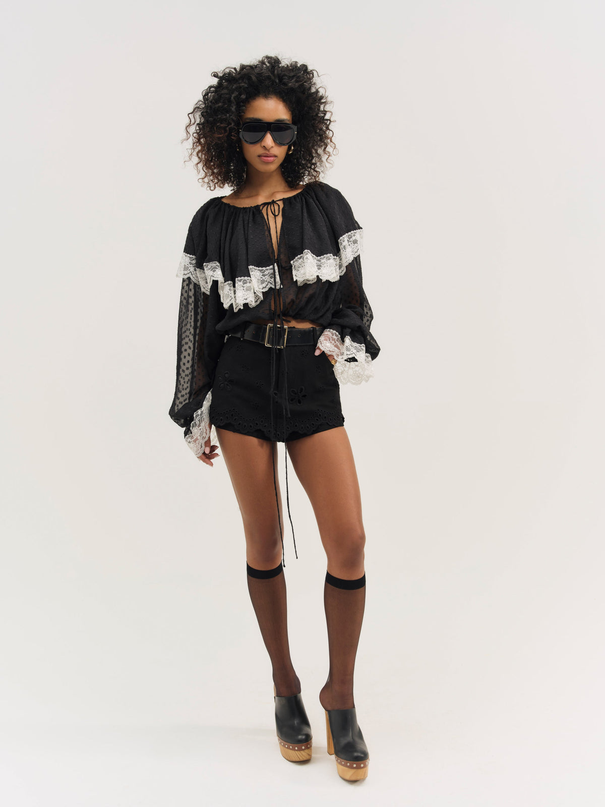 June Top Black - For Love & Lemons