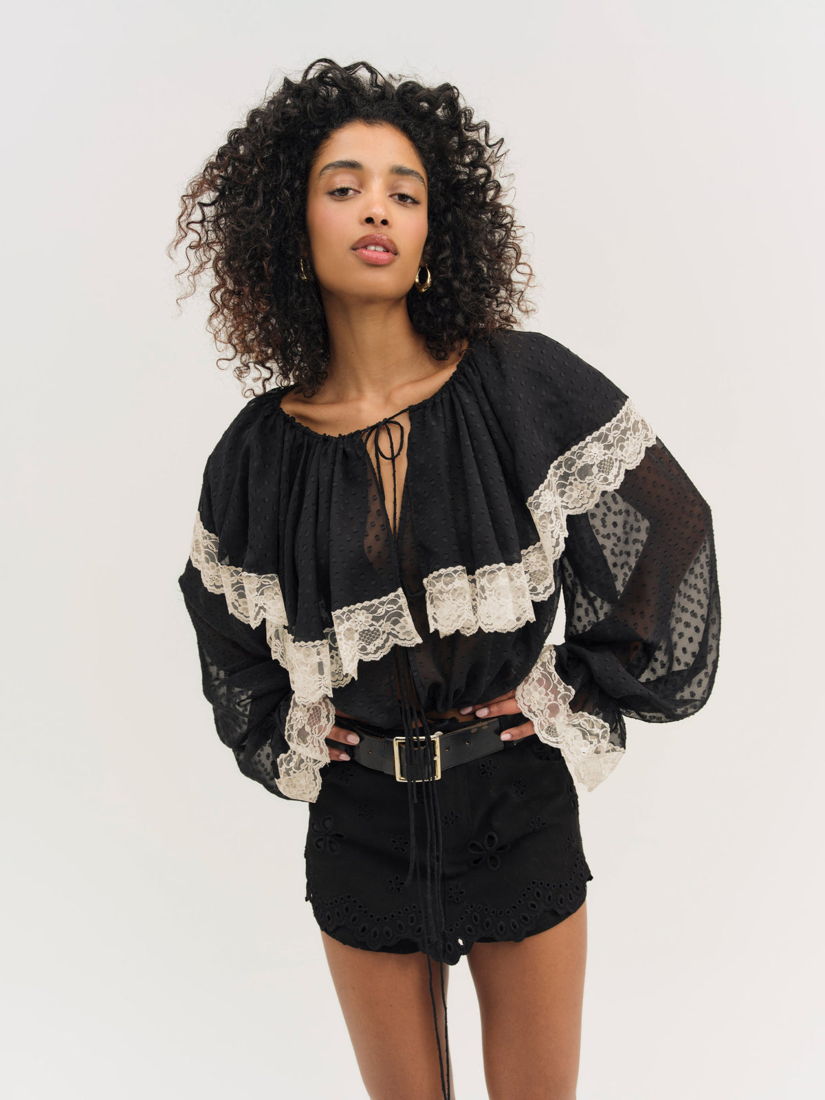 June Top Black - For Love & Lemons