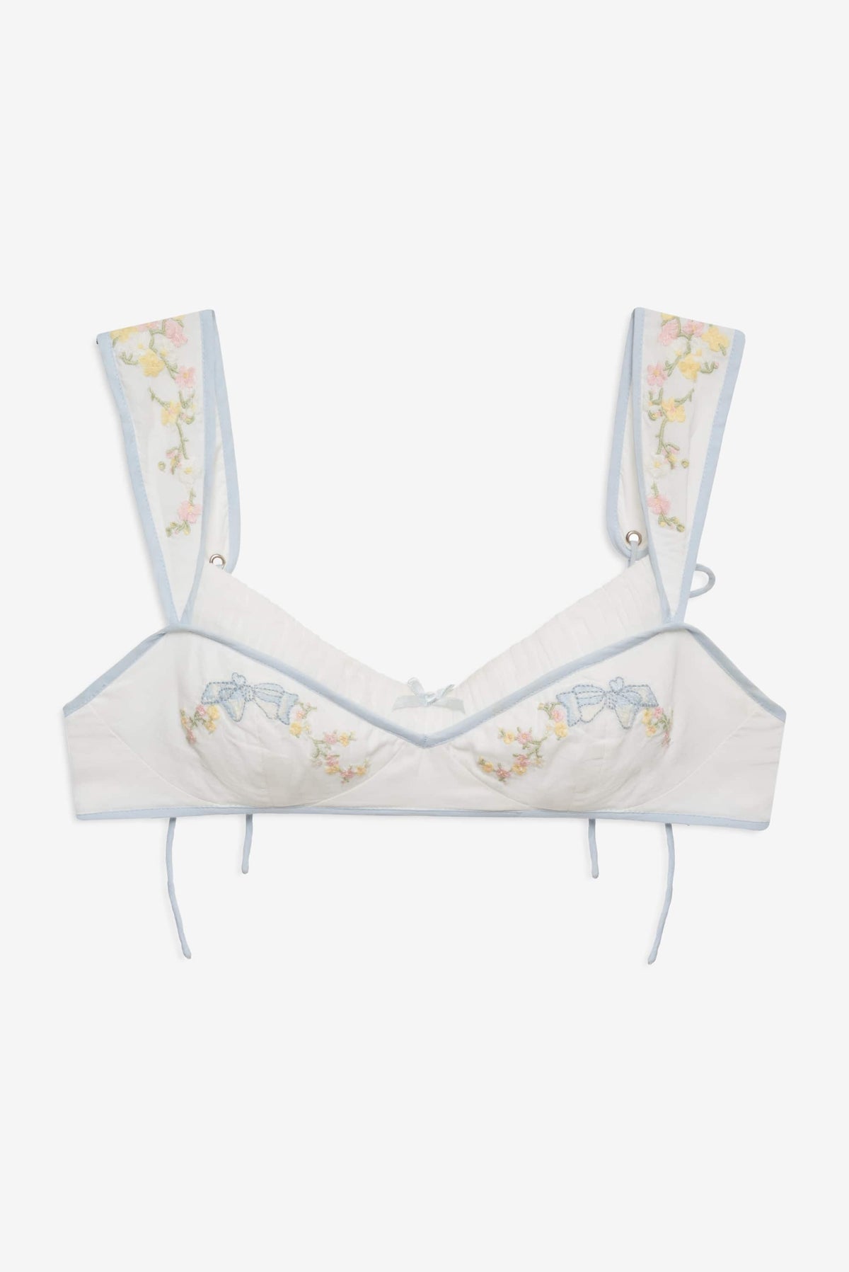 Baby Bows Bra Top White - For Love & Lemons