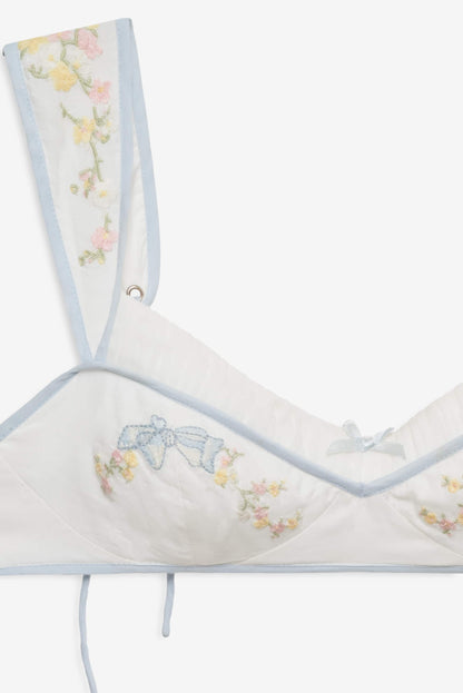 Baby Bows Bra Top White - For Love & Lemons