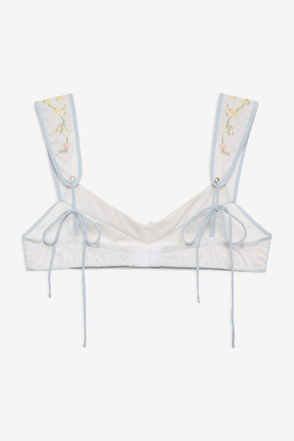 Baby Bows Bra Top White - For Love & Lemons