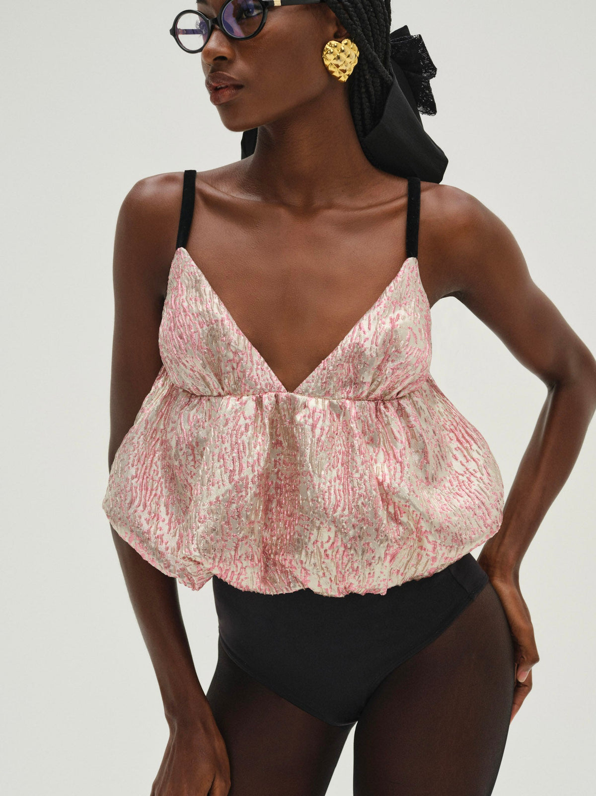 Solstice Shimmer Top Gold - For Love & Lemons