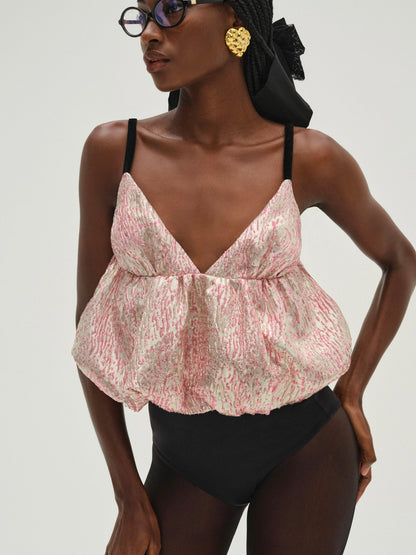 Solstice Shimmer Top Gold - For Love & Lemons