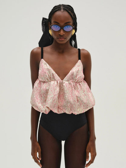 Solstice Shimmer Top Gold - For Love & Lemons