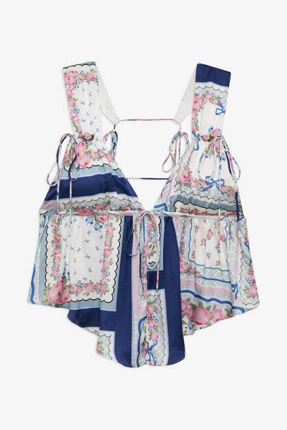 Cassandra Top Blue - For Love & Lemons