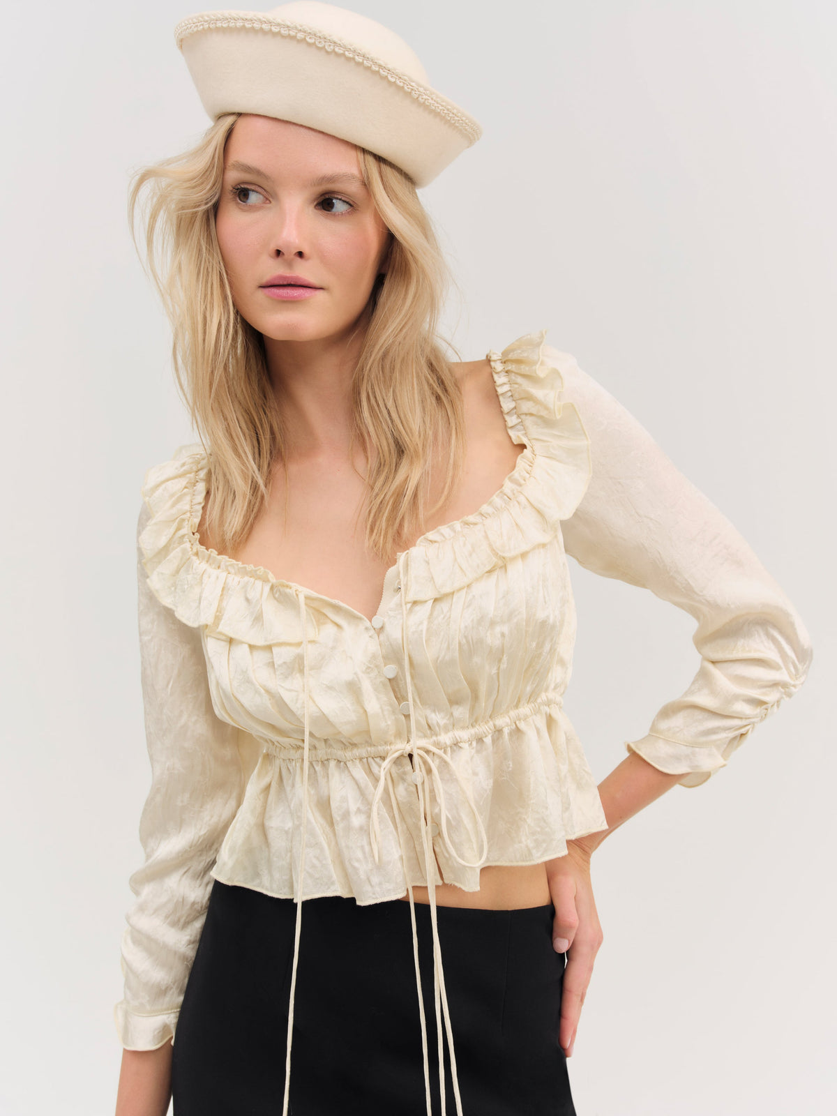 Clarissa Top Cream - For Love & Lemons