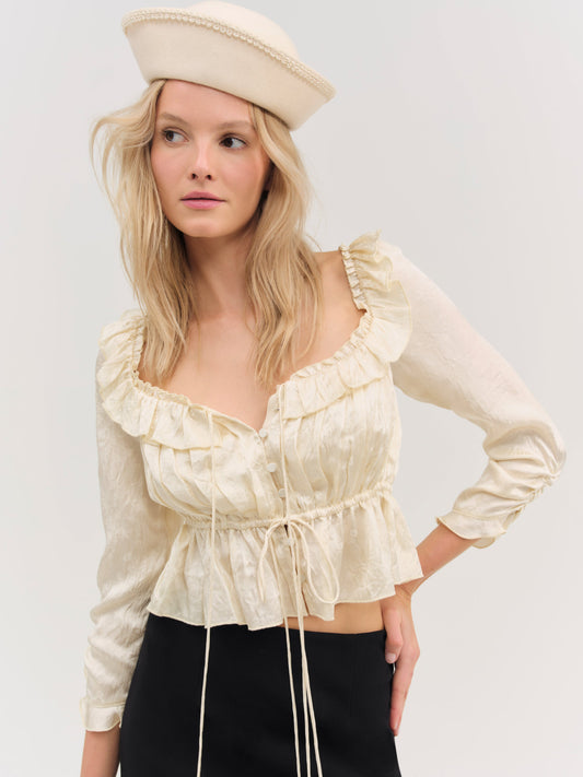 Clarissa Top Cream - For Love & Lemons