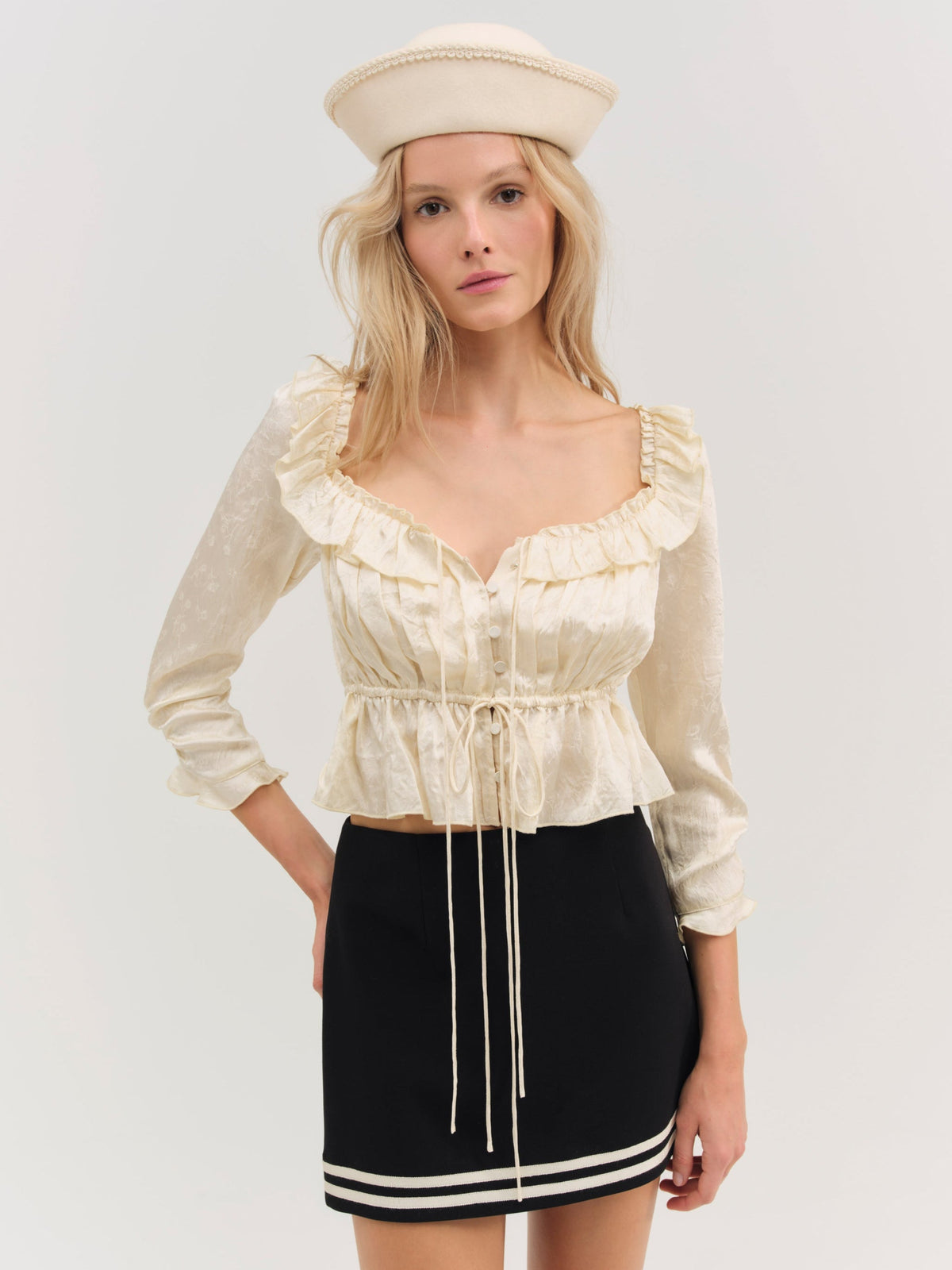 Clarissa Top Cream - For Love & Lemons