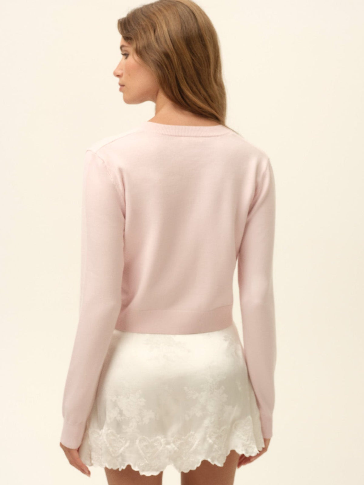 Loralai Cardigan Pink - For Love & Lemons