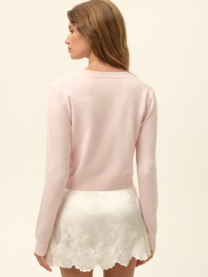 Loralai Cardigan Pink - For Love & Lemons