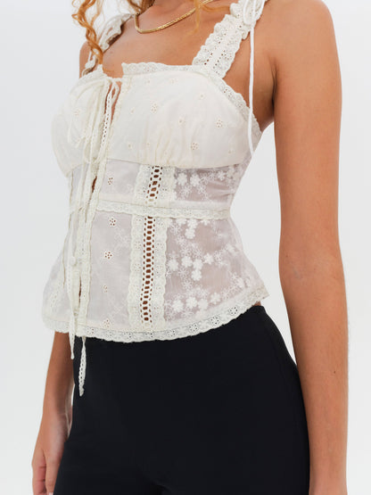 Morgan Top White - For Love & Lemons