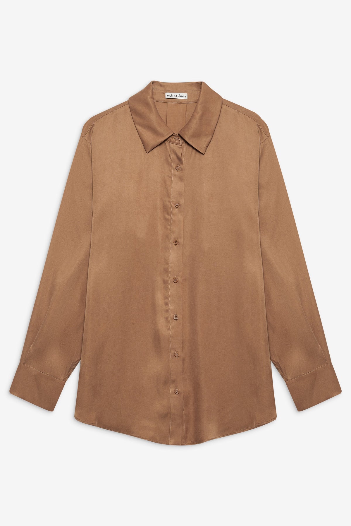 Clarabell Button Down Shirt CAMEL - For Love & Lemons