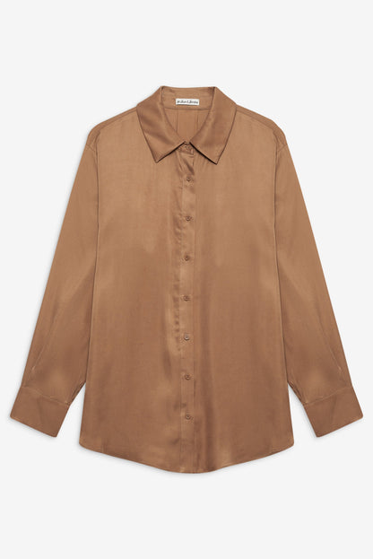 Clarabell Button Down Shirt CAMEL - For Love & Lemons