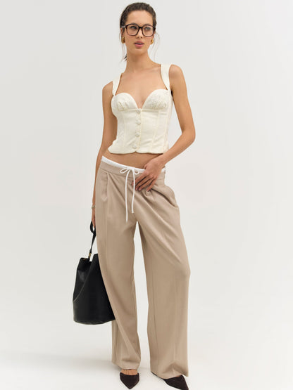 Rosie Jacquard Top Cream - For Love & Lemons