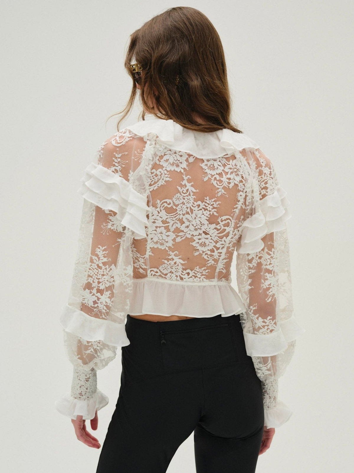 Holiday Lace Blouse White - For Love & Lemons