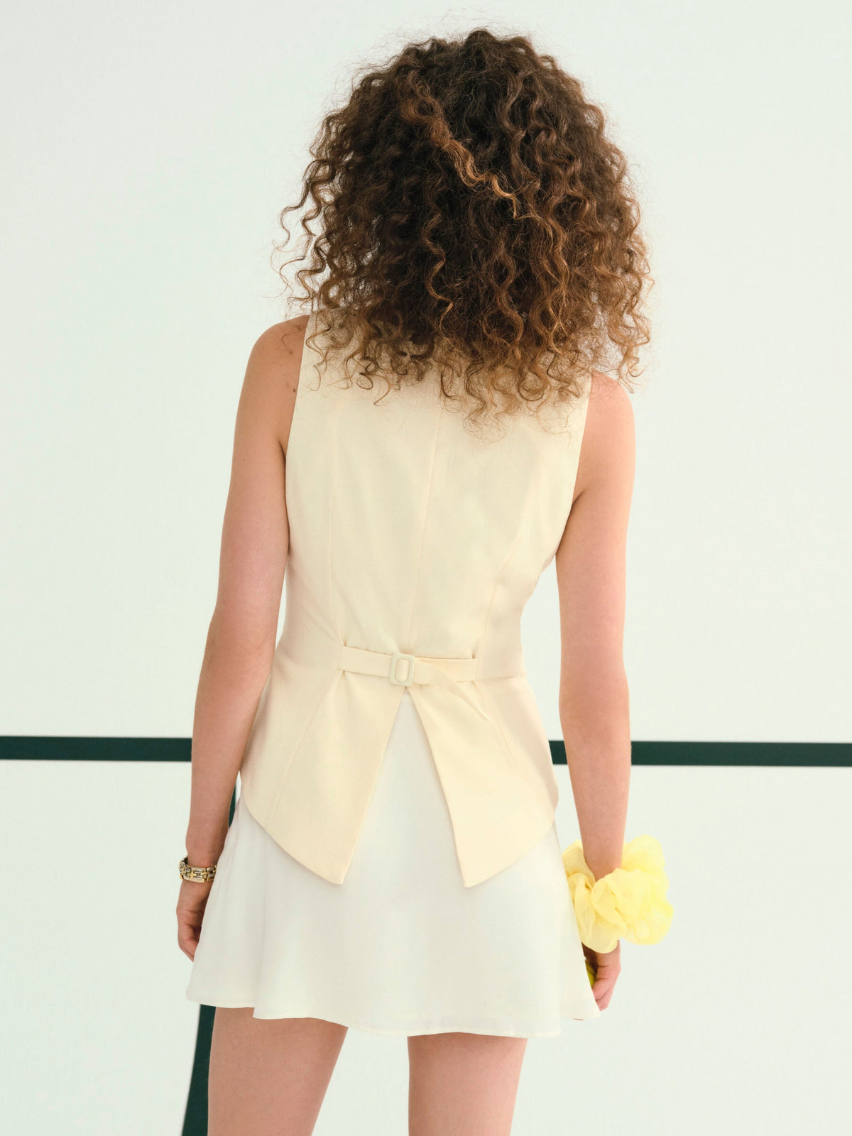 Elanah Vest Yellow - For Love & Lemons