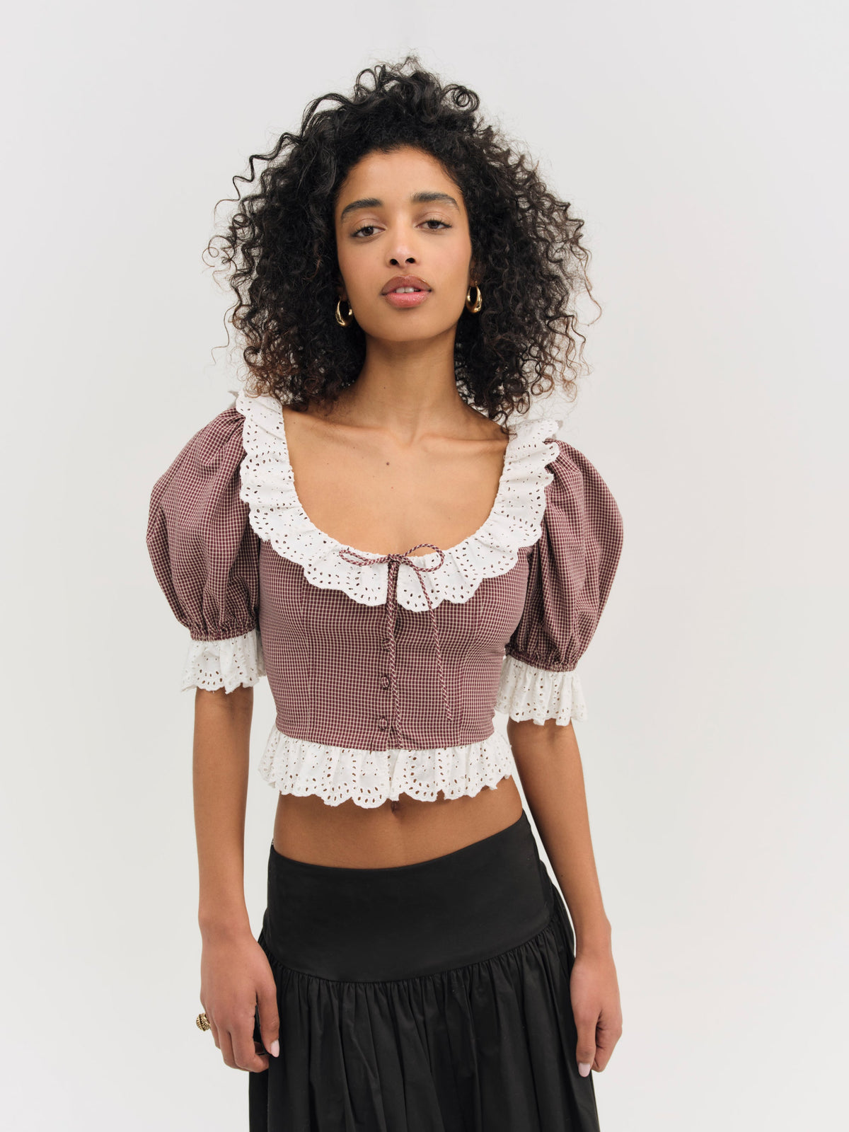 Noam Top Burgundy - For Love & Lemons