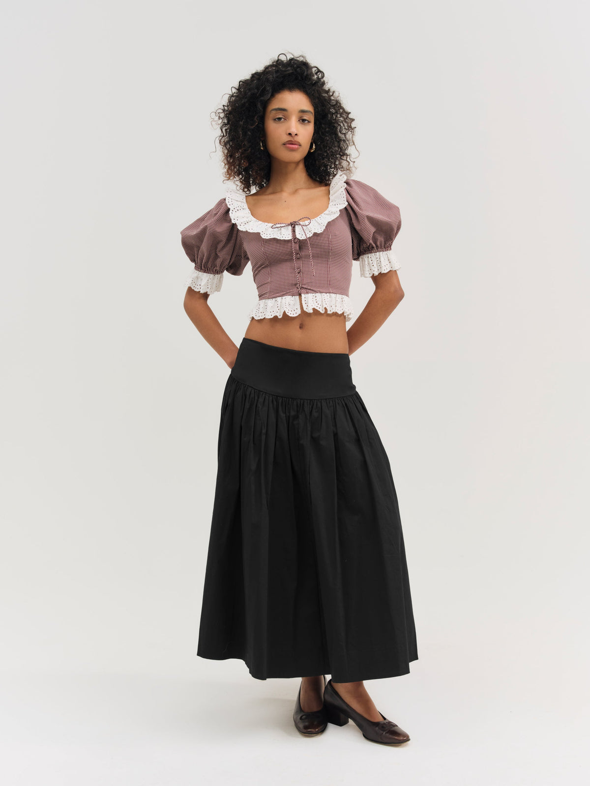 Noam Top Burgundy - For Love & Lemons